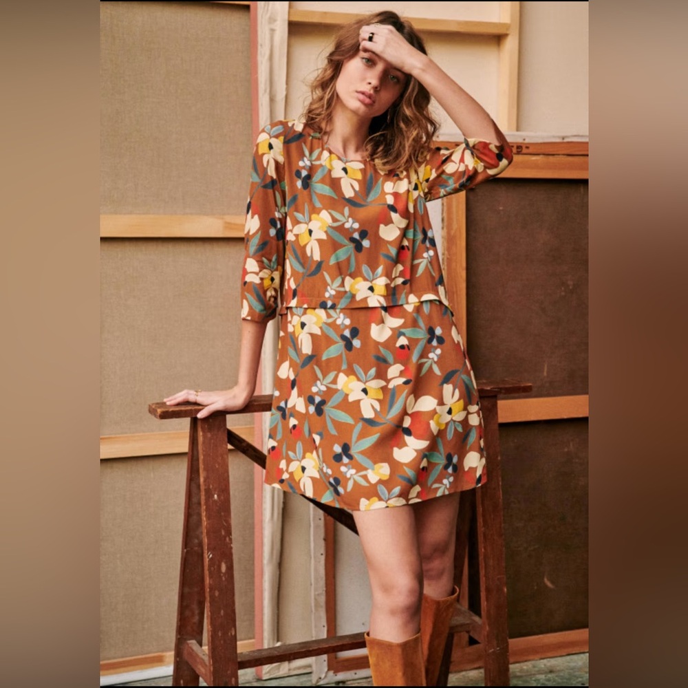 Sezane Multicolor Floral Mini Dress